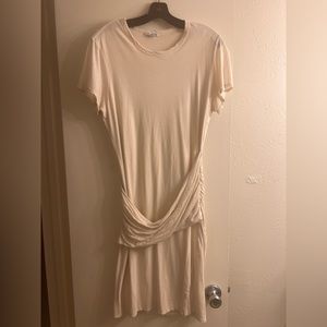 James Pearce T-shirt dress in cream.